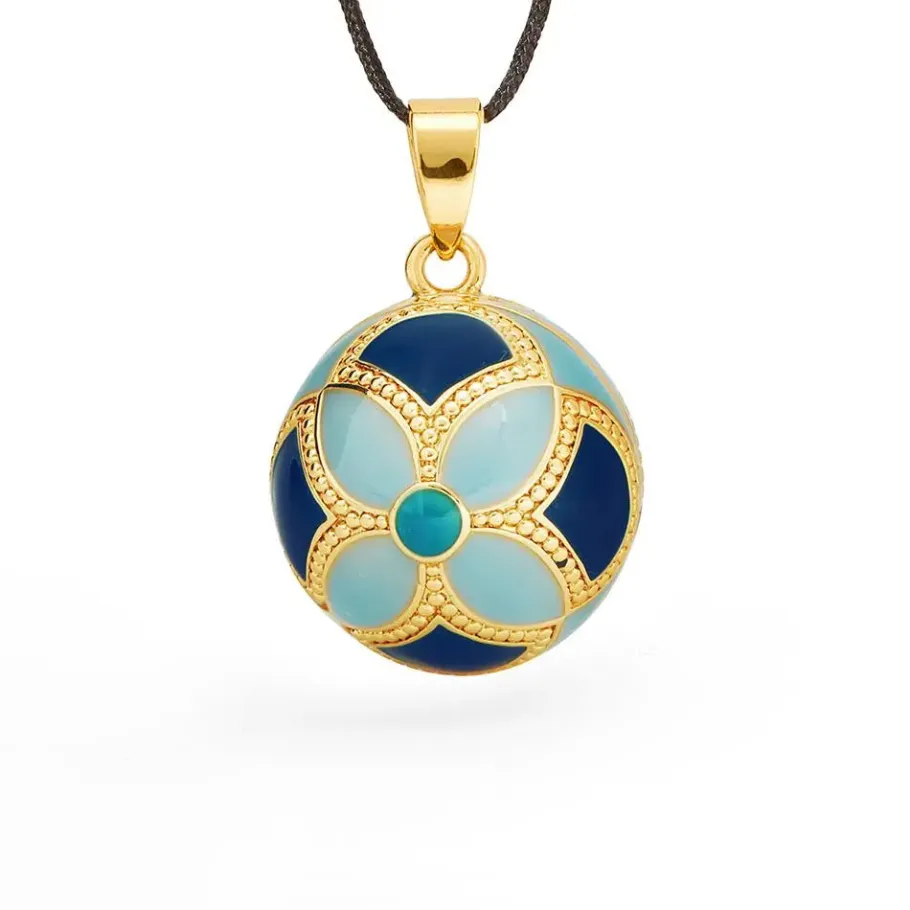 Cache Cœur Bolas De Grossesse | Bolas De Grossesse-Bola de grossesse - Byzance - Email multicolor - Doré Or 18 carats