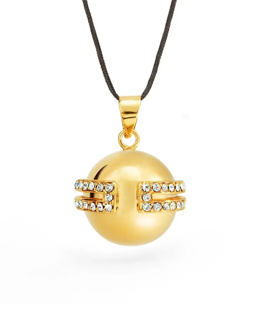 Cache Cœur Bolas De Grossesse | Bolas De Grossesse-Bola de grossesse - Déesse - Doré Or - Cristaux Swarovski
