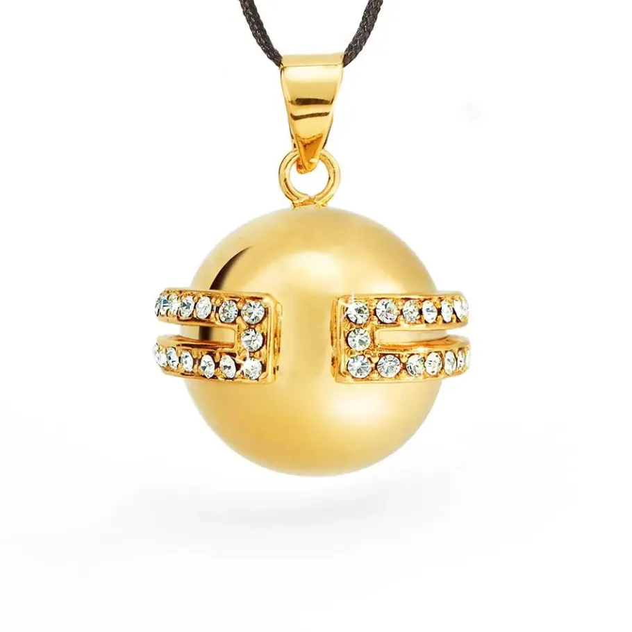 Cache Cœur Bolas De Grossesse | Bolas De Grossesse-Bola de grossesse - Déesse - Doré Or - Cristaux Swarovski