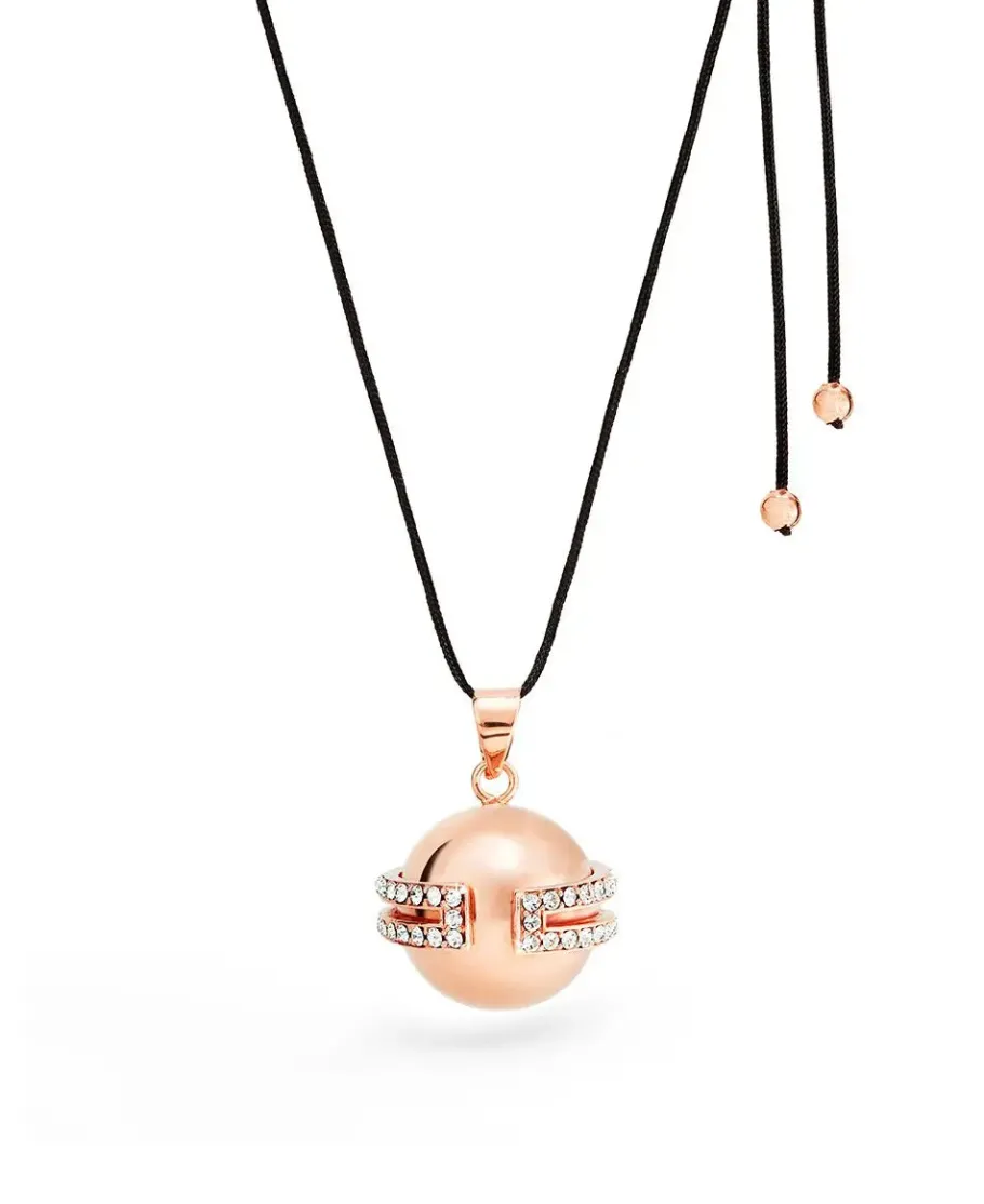 Cache Cœur Bolas De Grossesse | Bolas De Grossesse-Bola de grossesse - Déesse - Doré Or Rose - Cristaux Swarovski