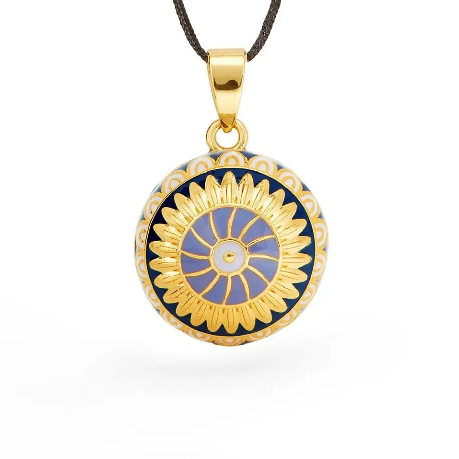 Cache Cœur Bolas De Grossesse | Bolas De Grossesse-Bola de grossesse - Helios - Email multicolor - Doré Or 18 carats