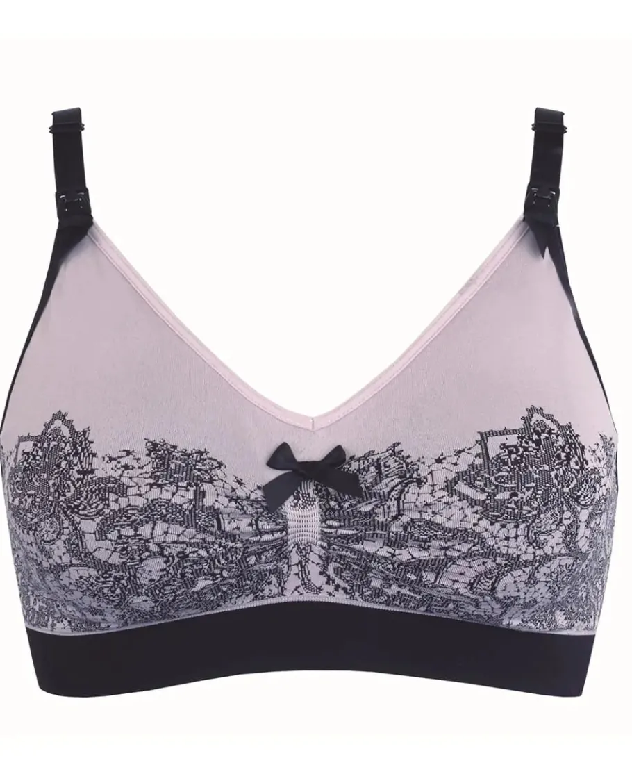 Cache Cœur Soutiens-gorge Sans Armatures | Soutiens-gorge Sans Armatures-Brassière de grossesse et d'allaitement Illusion Dentelle vintage