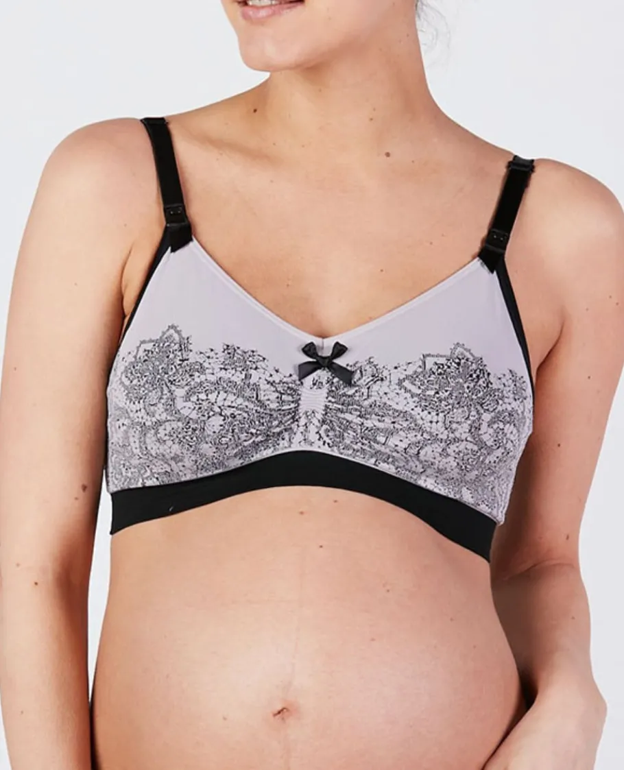 Cache Cœur Soutiens-gorge Sans Armatures | Soutiens-gorge Sans Armatures-Brassière de grossesse et d'allaitement Illusion Dentelle vintage