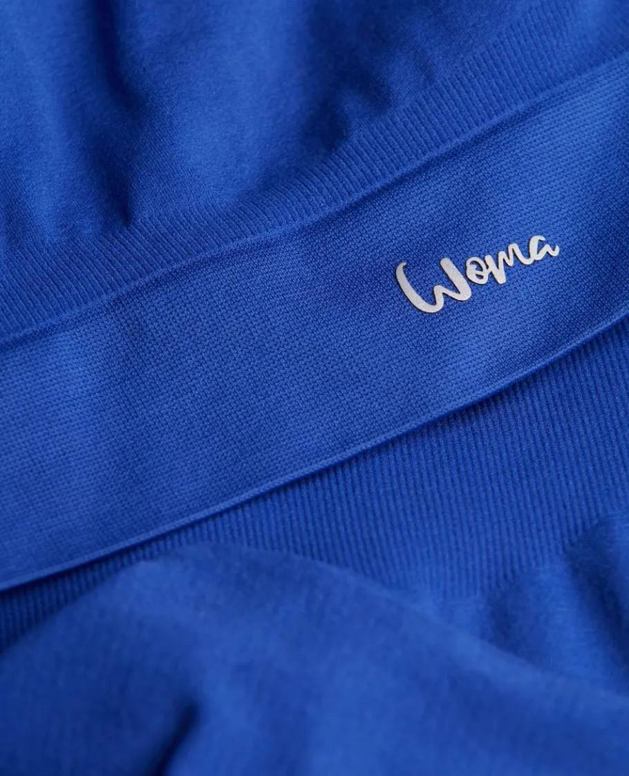 Cache Cœur Sportswear De Maternité | Soutiens-gorge Sans Armatures-Brassière de sport de grossesse et d’allaitement Woma bleu électrique