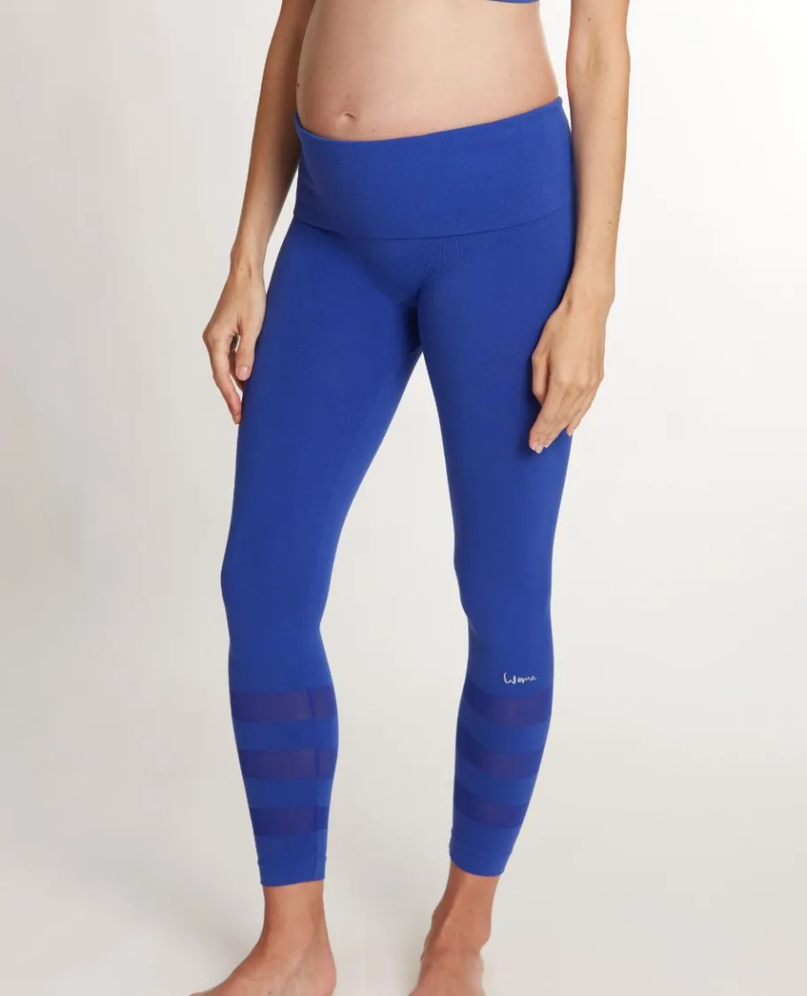 Cache Cœur Homewear | Collants Et Leggings De Grossesse-Legging de sport et de grossesse Woma bleu électrique