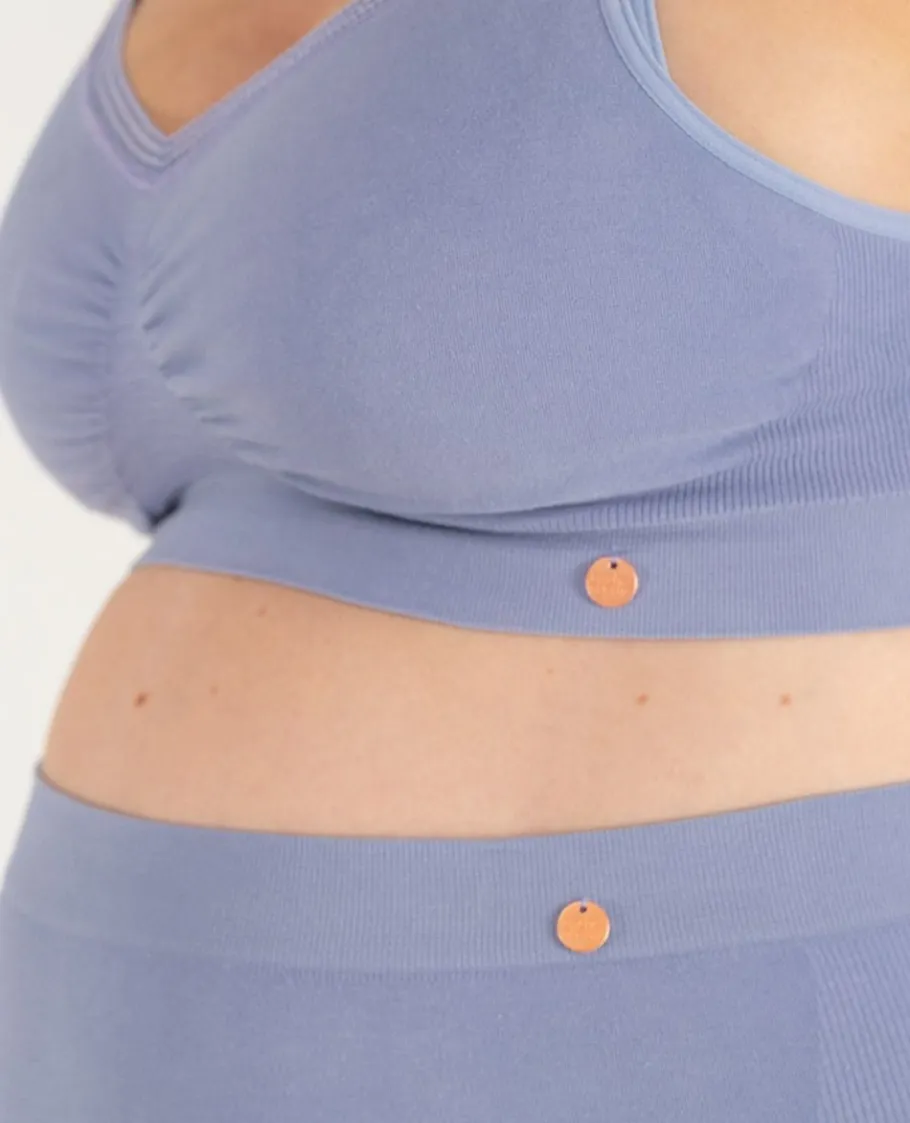 Cache Cœur Bundles / Pack / Lots | Bundles / Pack / Lots-Lot de 3 Maxi culottes de grossesse sans couture Organic bleuet