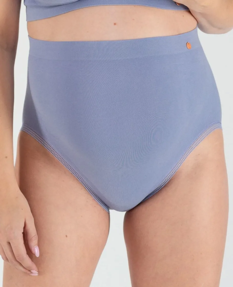 Cache Cœur Bundles / Pack / Lots | Bundles / Pack / Lots-Lot de 3 Maxi culottes de grossesse sans couture Organic bleuet