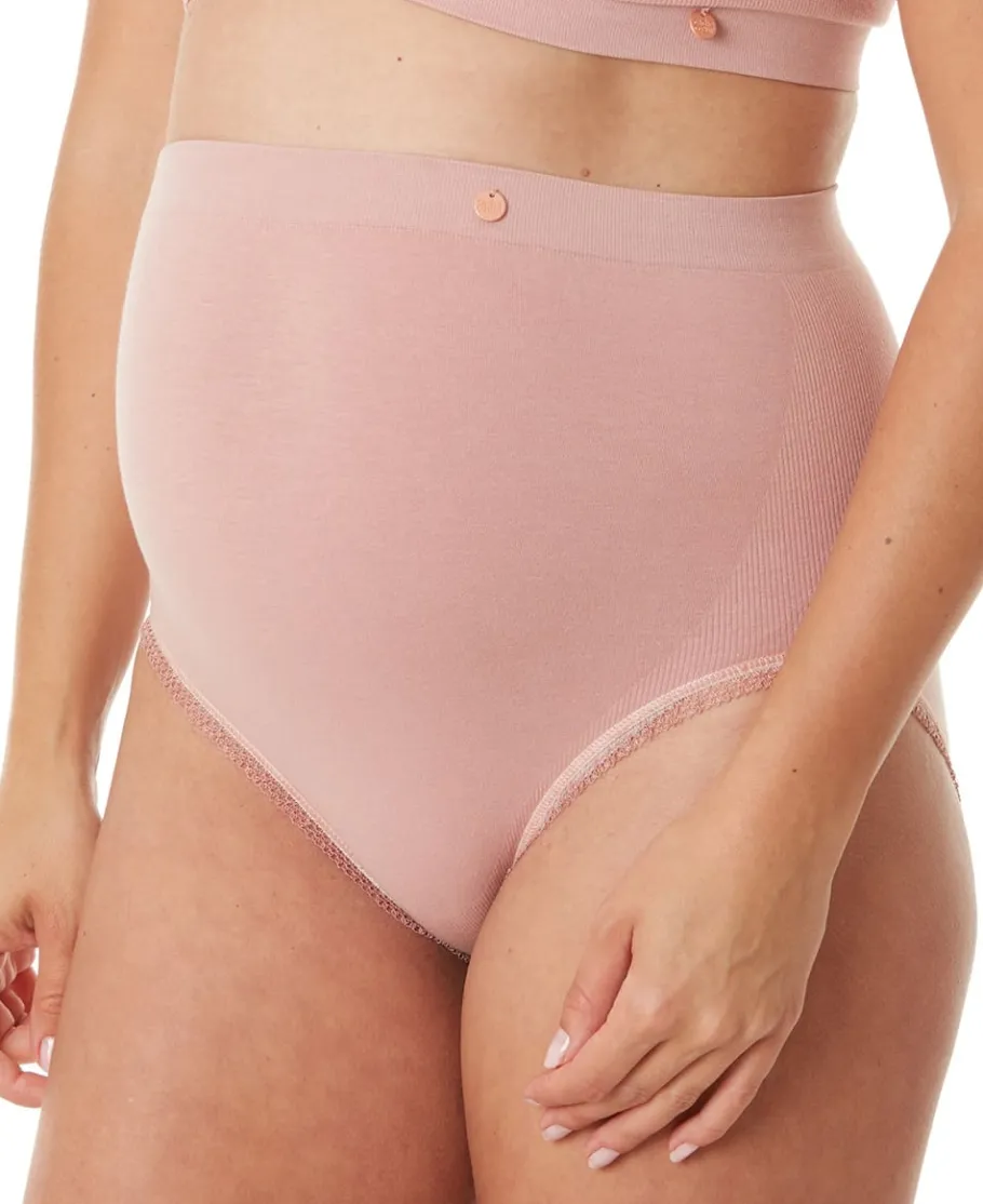 Cache Cœur Bundles / Pack / Lots | Bundles / Pack / Lots-Lot de 3 Maxi culottes de grossesse sans couture Organic rose