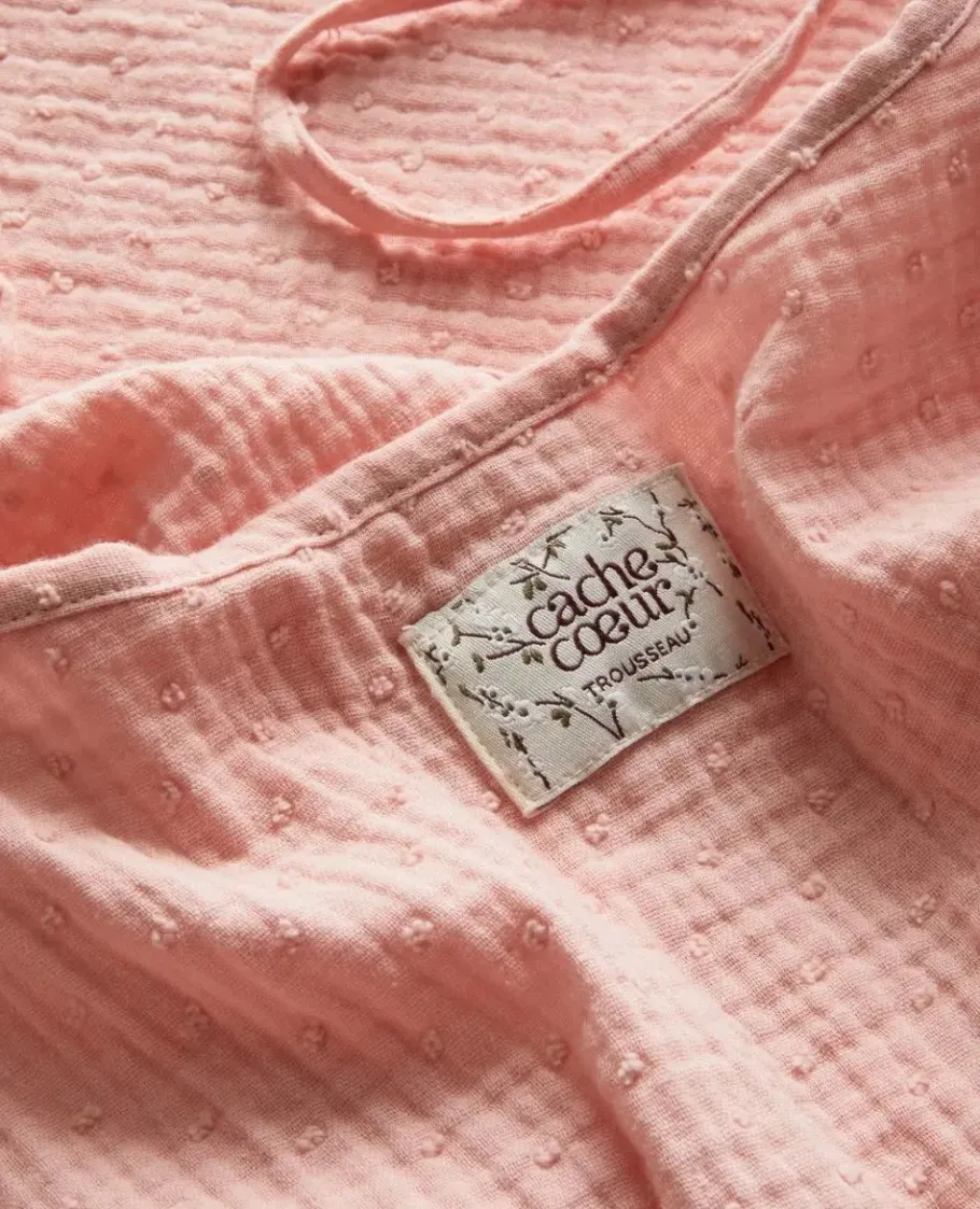 Cache Cœur Homewear | Nuisettes Grossesse-Nuisette de grossesse et d'allaitement Trousseau Corail