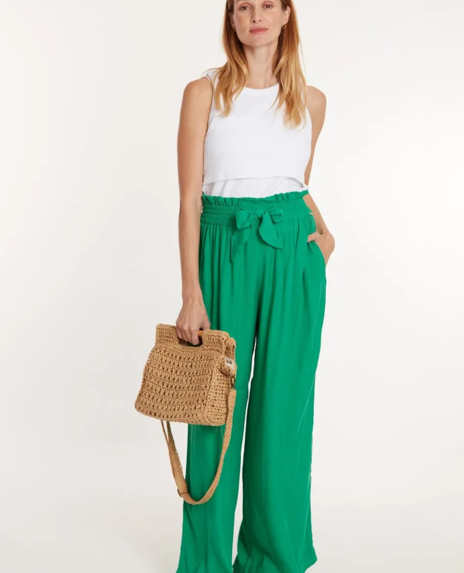 Cache Cœur Pantalons, Jupes & Shorts-Pantalon de grossesse Sahel Vert